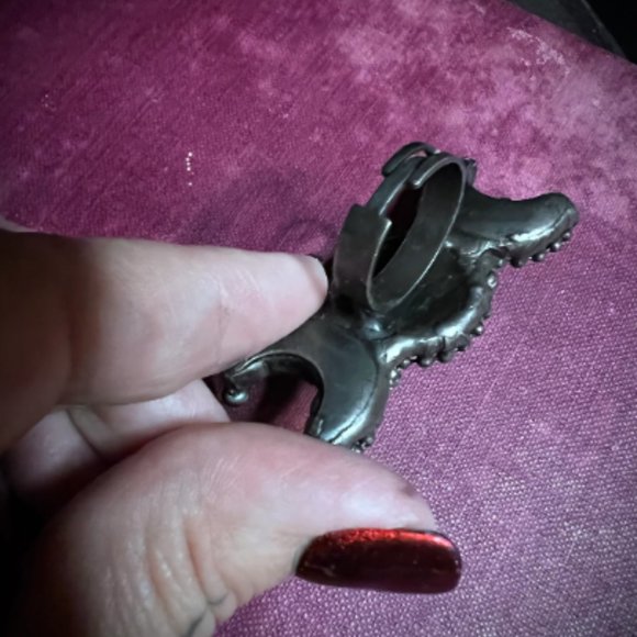 Goddess Triple Moon Ring, Witch Ring. Pagan Ring - Picture 2 of 4